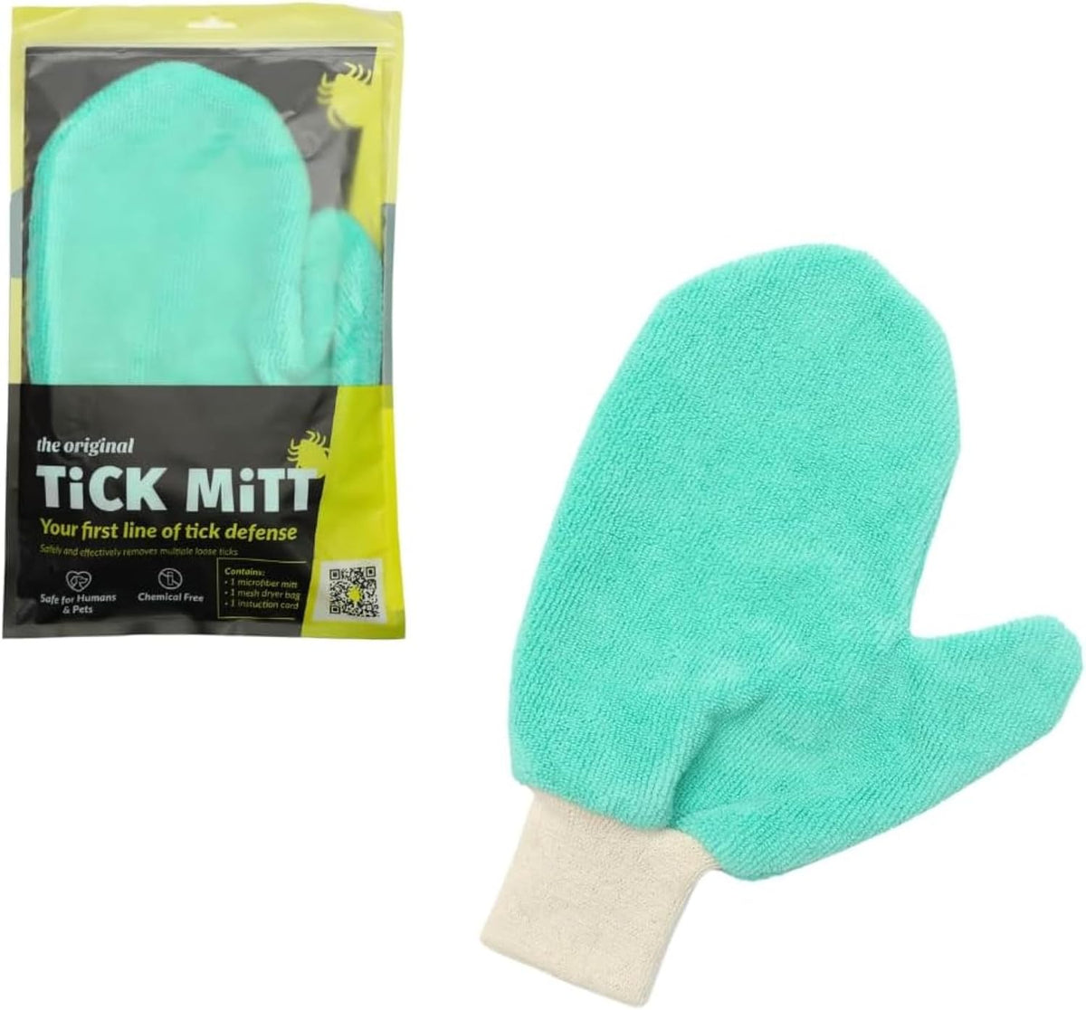 Blue Protective Glove for Tick Removal from Pets & Humans - Easy, Gentle, Chemical-Free Tick Handling - Portable &