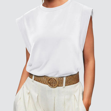 Cap Sleeve Tops for Women Summer Top Basic Tee Shirts Business Casual Tank Loose Fit 2026 Fashion