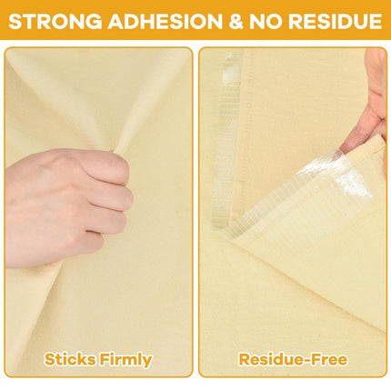 YoleShy Double Sided Fabric Tape Heavy Duty 3 Rolls Strong Adhesive Hem Tape No Sewing No Ironing Fabric and Carpet Tape for Clothes Curtains Rugs Removable No Residue