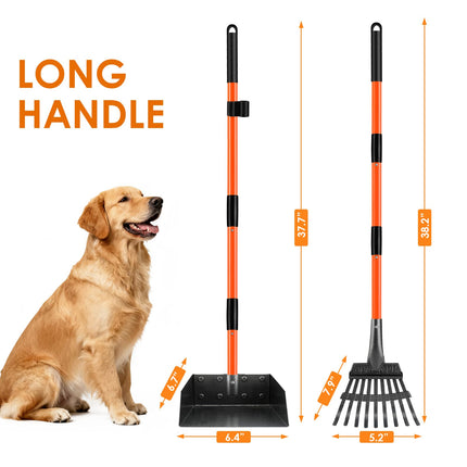 Pooper Scooper, Long Handle Dog Poop Scooper for Medium Small Dogs
