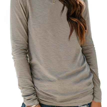 Women's Long Sleeve Crewneck Shirts Casual Basic Tops