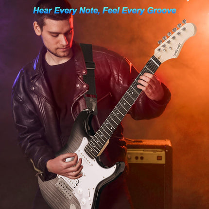 Wireless Guitar System with Charging Case, 2.4GHz Low Latency Digital Signal Transmitter Receiver Set for Electric Guitar & Bass, Plug and Play, Up to 130ft Range, Rotatable Jack, WS-MINI2