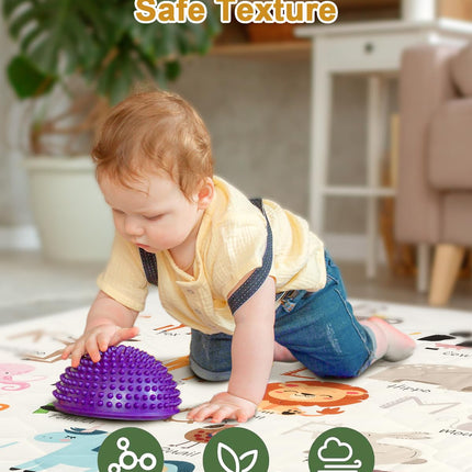 Foam Baby Play Mat 50" x 50" – Removable & Machine Washable Cover, Extra Thick Padding Playpen Mat, Non-Slip Crawling Mat, Easy to Clean for Infants, Toddlers & Babies