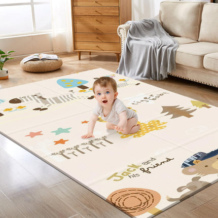 Baby Play Mat, 50 x 50 Inch Play Mat for Use Baby Playpen, Foldable Baby Foam Playmat for Floor, Portable Waterproof Activity PlayMats for Babies, Infants and Toddlers