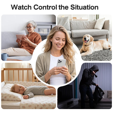 Cámara de vigilancia Wi-Fi Hd 1080p; cámara inalámbrica de pared con detección de movimiento y grabación en bucle; compatible con carga rápida y monitoreo remoto; diseñada específicamente para seguridad del hogar