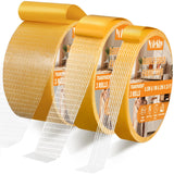 Double Sided Fabric Tape Heavy Duty 3 Rolls Strong Adhesive Hem Tape No Sewing No Ironing Fabric and Carpet Tape for Clothes Curtains Rugs Removable No Residue