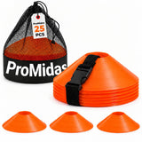 Disc Soccer Cones for Training Kids - 25/50/100/200 Small Plastic Cones for Sports Training - Flexible Conos for Soccer Practice Equipment, Basketball & Football Drills Equipment
