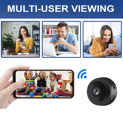 3 Pack Mini Security Camera, 1080P HD WiFi Home Indoor Outdoor Camera for Baby/Pet/Nanny, IP Camera Remote Viewing for Security with iOS,Android Phone APP(Video Only)