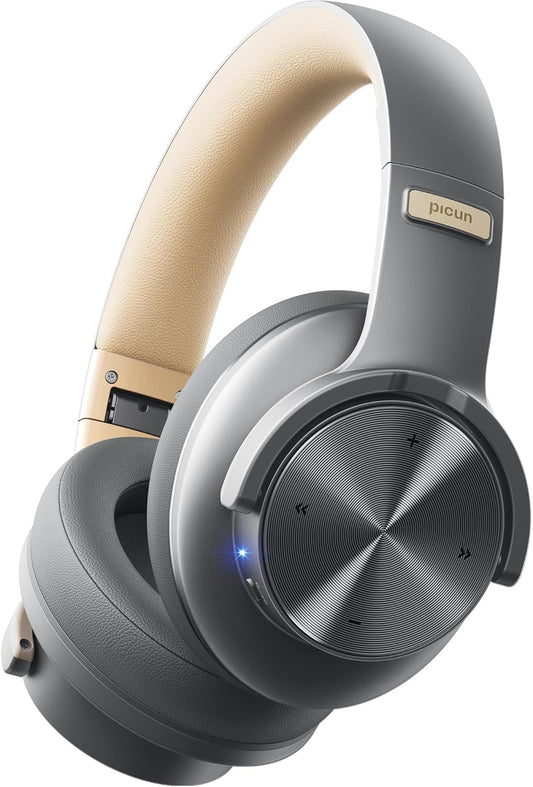 Bluetooth Headphones, 120H Playtime Headphones Wireless Bluetooth with 3 EQ Modes, Low Latency, Hands-Free Calls, Over