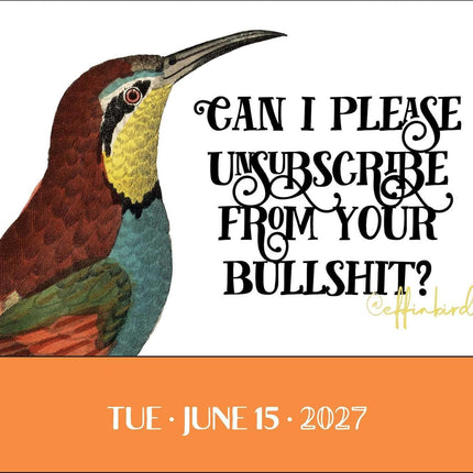 Effin' Birds 2027 Day-to-Day Calendar