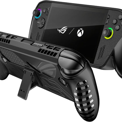 Protective Case with Kickstand for ASUS ROG Xbox Ally X 2025 - Shockproof TPU Cover with Stand, Non - Slip & Anti- Collision Handheld Game Console Accessories (Black)