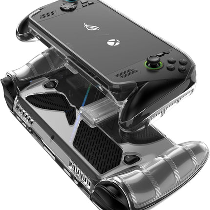 Protective Case with Kickstand for ASUS ROG Xbox Ally X 2025 - Shockproof TPU Cover with Stand, Non - Slip & Anti- Collision Handheld Game Console Accessories (Transparent)