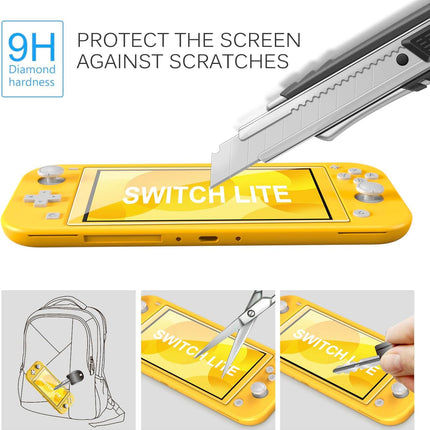 ivoler [4 Pack Screen Protector Tempered Glass for Nintendo Switch Lite, Transparent HD,High Definition,Clear Anti-Scratch with Anti-Fingerprint Bubble-Free Fit Switch Lite 2019
