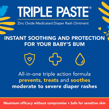 3X Max Strength Diaper Rash Ointment, 40% Zinc Oxide, 6 oz