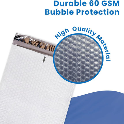 SMART MATTER Poly Bubble Mailer 6.5x10" (Usable Size) | 25 Pcs White Bubble Mailers | Opaque Design, Water Resistant, Self Seal, Durable Bubble Packaging Envelopes for Small Business, Online Sellers