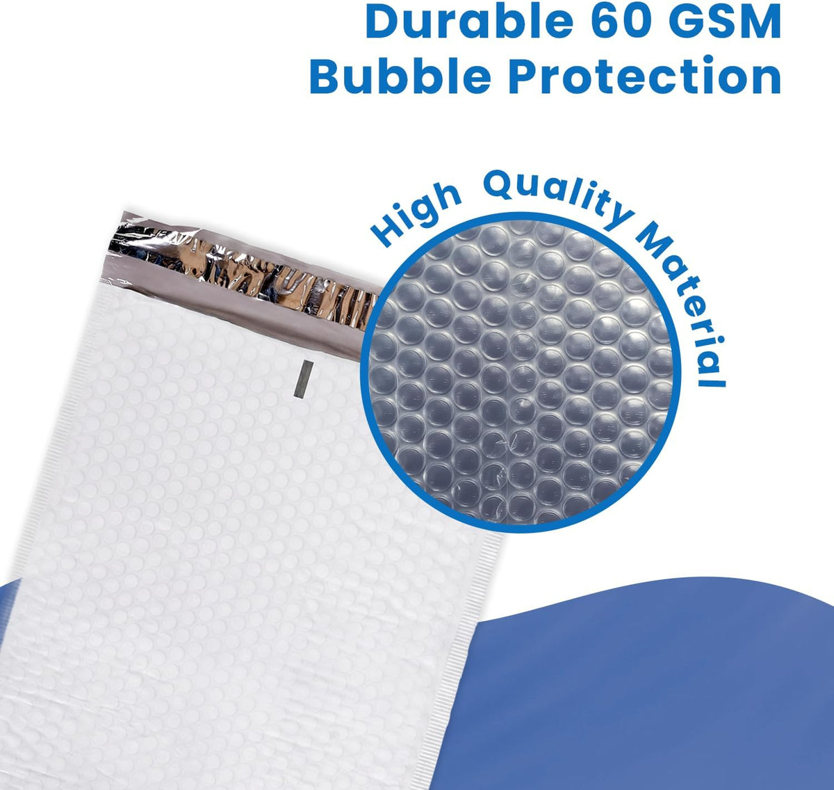 White Poly Bubble Mailers, 25 Pack, 9.5 x 14 Inch Usable Size, Self-Sealing - photo 4