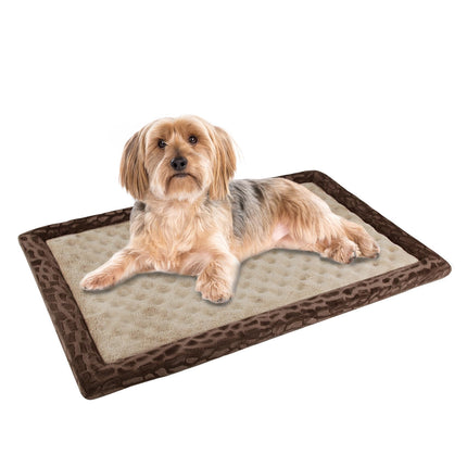 Colchoneta para jaula de perro 30x19 inch, gris, espuma viscoelástica, para perro pequeño y mediano, lavable, antideslizante