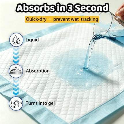 100 Count Dog Pee Pads 34" x 28", Absorbent Leak-Proof Training Pads
