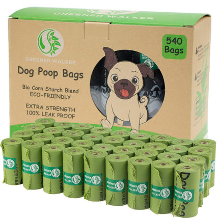 Poop Bags for Dog Waste-540 Bags,Extra Thick Strong 100% Leak Proof Dog Waste Bags (Green)