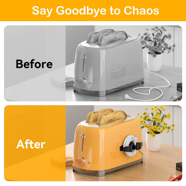 Cord Organizer for Kitchen Appliances-6PCS, Adhesive Cord Holder