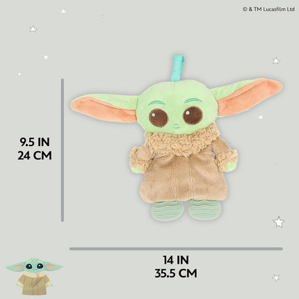 Kids Preferred Star Wars: The Mandalorian Grogu On The Go Sensory Toy - with Teether, Crinkle Sounds, Tactile Ribbons, On The Go Strap, for Ages 0 yrs+