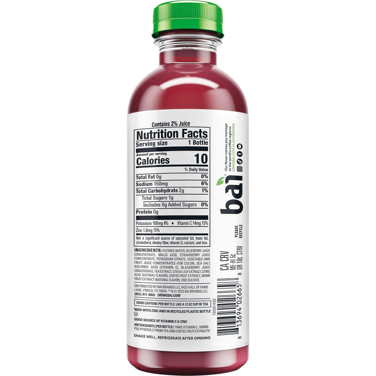 Antioxidant Infused Water Beverage, Brasilia Blueberry, with Vitamin C and No Artificial Sweeteners, 18 - photo 2