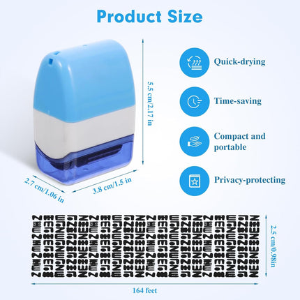 2 Pack Identity Theft Protection Roller Stamp, Protect Your ID Theft Protection Roller Stamp, Confidential Stamp for Mail Address ID Blackout Privacy & Security