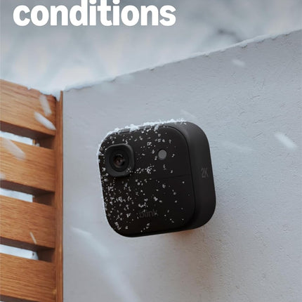 Outdoor 2K+ Wireless Smart Security Camera System, Black