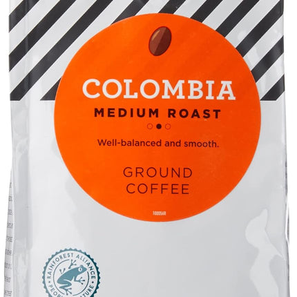 Amazon Fresh Colombia Ground Coffee, Medium Roast, 12 Ounce