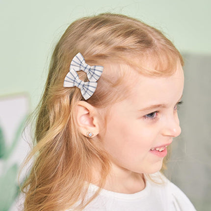 choicbaby 20pcs Baby Girl Hair Bow Clips 2" Fully Lined Non Slip Hair Bows Barrettes Handmade Toddler Floral Hair Accessories for Baby Girl Toddler Kids Fine Hair (Style-B)