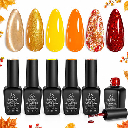 Jelly Gel Nail Polish Set, 6 Colors