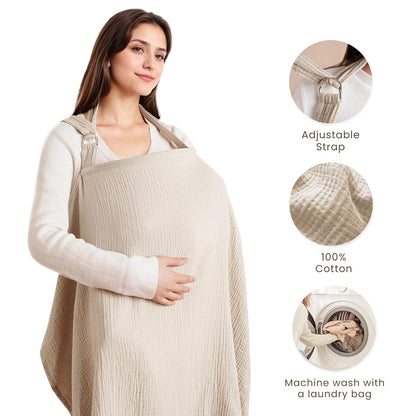 Muslin Nursing Cover in Summer Wheat - photo 2