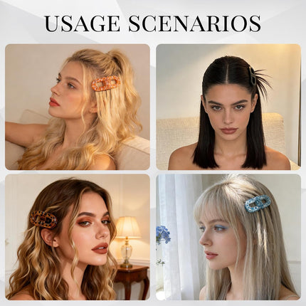 Magnetic Hair Clips 2026,Strong Hold No-Slip Magnetic Hair Styling Clips,Seamless 2-in-1 Design for Easy Everyday Hairstyles.2 Pack (Black+Brown)