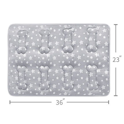 Dog Crate Bed Mat (36" X 23"), Soft Dog Bed Pad Mat with Cute Stars
