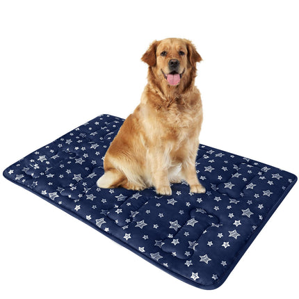 Dog Crate Bed Mat (36" X 23"), Soft Dog Bed Pad Mat with Cute Stars