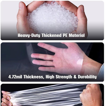 Temporary Car Window Cover for Broken Glass, 78.7x39.4 in Waterproof Plastic Film & Fix Tools for Broken Car Window Emergency Repairs, Auto Glass Temporary Replacement Kit with Double-Sided Tape