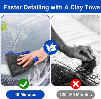 4 Pcs Clay Towel Auto Detailing for Cars, Premium Microfiber Clay Bar - photo 5