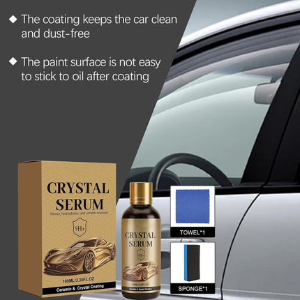 SourcetoHome 100ML PTZ Crystal Serum Advanced Graphene Ceramic Coating for Cars, 9H Hardness, 2PCS Set, Super Hydrophobic Anti-Scratch UV Protection for Vehicle Exterior - General - detail view 3
