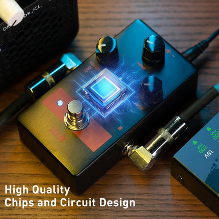Satone S804 Hex Octave Fuzz Electric Guitar Effect Pedal - Classic Octave Fuzz Effect Preset Acoustic Metal Pedal with True Bypass