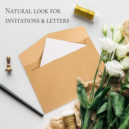 5x7 Envelopes 5x7 Envelopes for Invitations，10Pack a7 Envelopes Brown Envelope Card Invitation