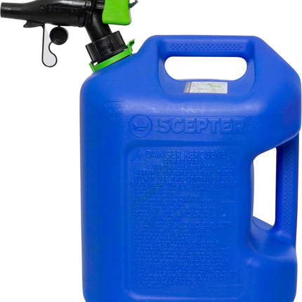 Scepter FSCK552 Fuel Container with Spill Proof SmartControl Spout, Blue Kerosene Can, 5 Gallon