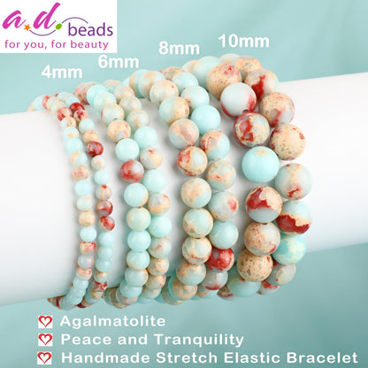 Natural Gemstone Bead Bracelet, 4mm-10mm - photo 4