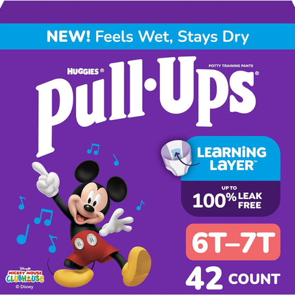 Pull-Ups Boys' Potty Training Pants, Size 6T-7T Training Underwear (55-75 lbs), 42 Count