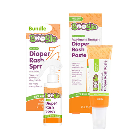 Diaper Rash Relief Bundle, No-Rub Spray & Maximum Strength Paste