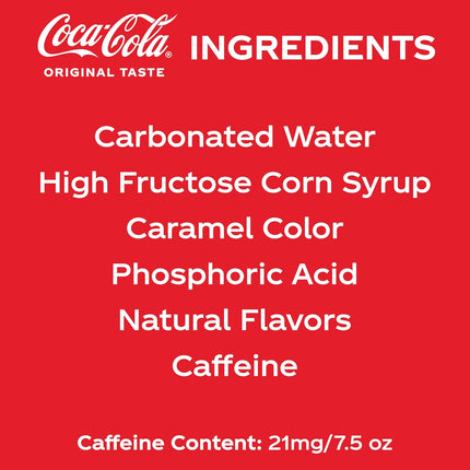 Coca-Cola Soda Soft Drink Mini Cans, 7.5 fl oz, 6 Pack