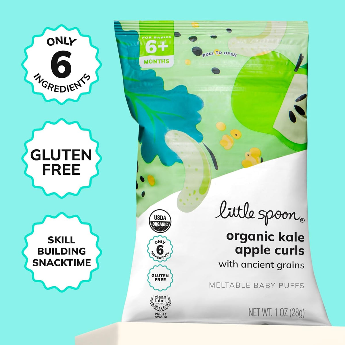 Kale Apple Meltable Baby Puffs, No Added Sugar, 4 Pack - photo 5