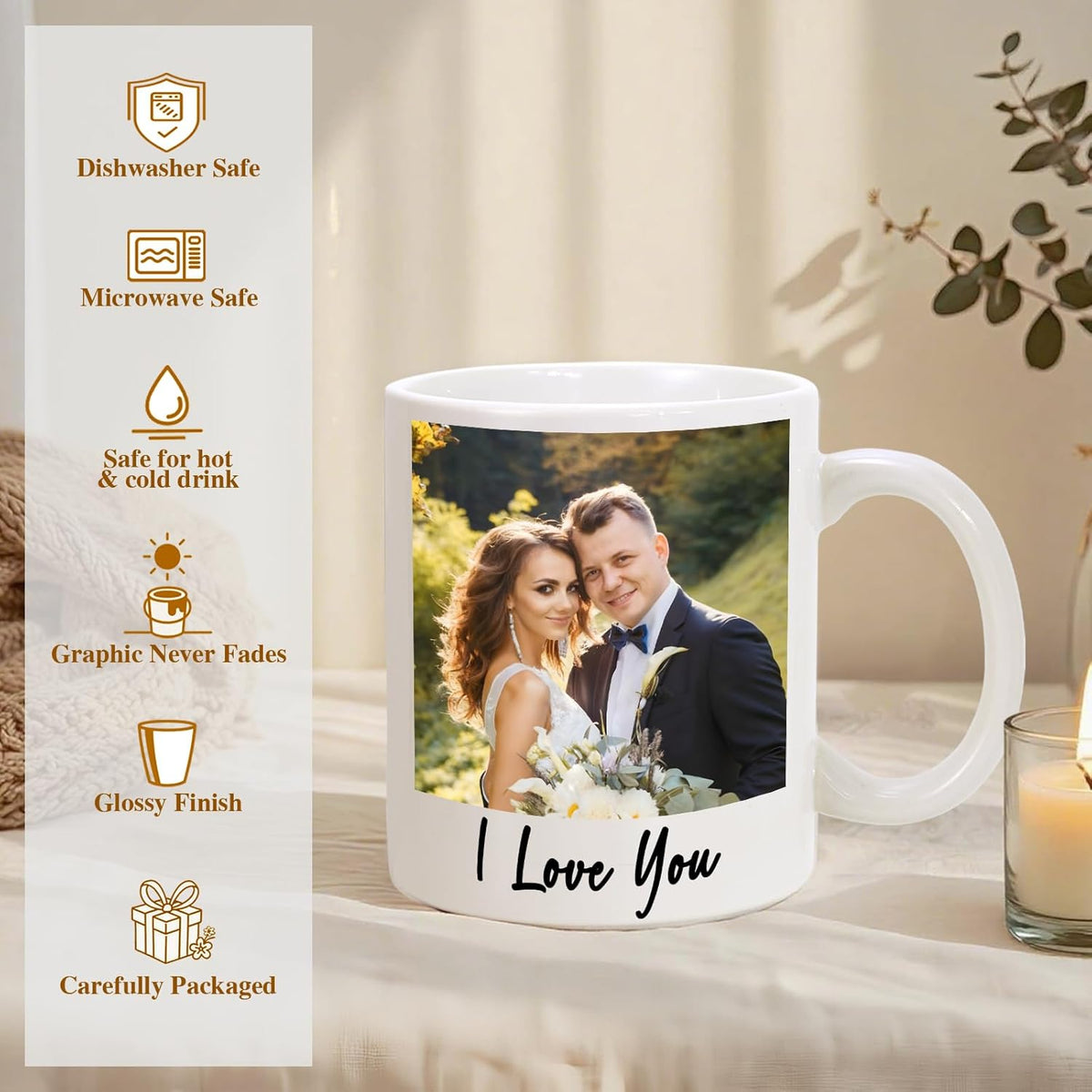 Custom Coffee Mug for Men Women, Personalized 11oz Ceramic Mug - photo 3