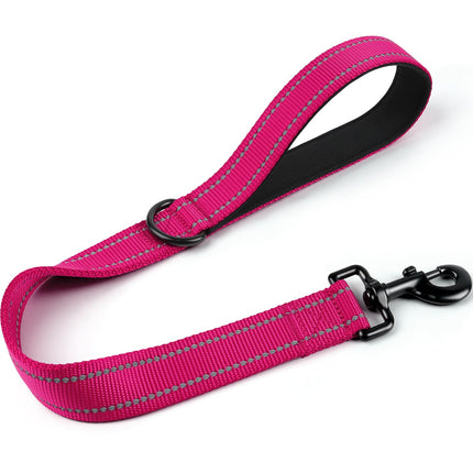 Short Dog Leash for Close Control & Training, 18", Black