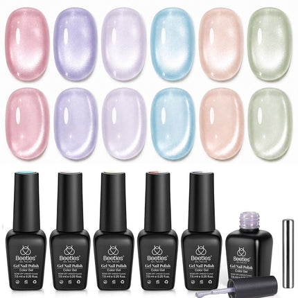 Jelly Gel Nail Polish Set, 6 Colors