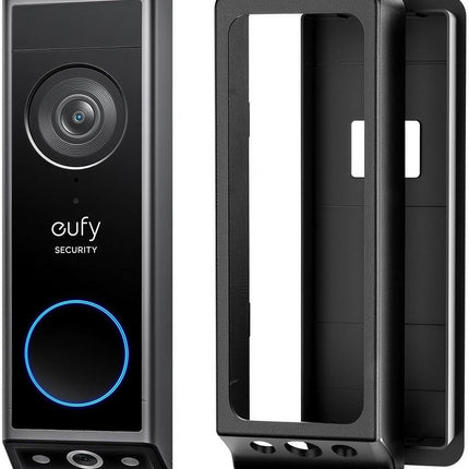 No-Drill Adhesive Doorbell Mount for Eufy Doorbell E340 Only, Door Mounting Holder Bracket for Eufy E340, Not Block Motion Sensor, Anti-Theft Camera Mount for Eufy Doorbell Camera